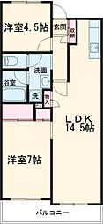 第2サンライフ 2LDKの間取図画像