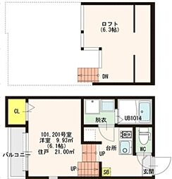 コンフォータブルプレイス井尻 1Kの間取図画像