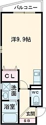 ハートフル岡場駅前 ワンルームの間取図画像