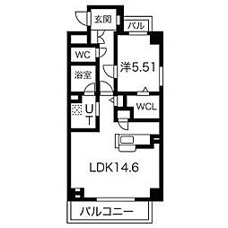 カーサパズS 1LDKの間取図画像