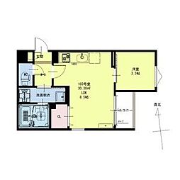 REGALEST青葉堤町 1LDKの間取図画像