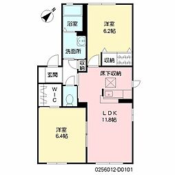 パークサイト4番館 2LDKの間取図画像