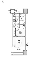 TOPAZ本厚木 1DKの間取図画像