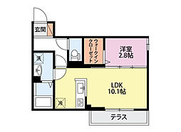 フォルテュナート 1LDKの間取図画像