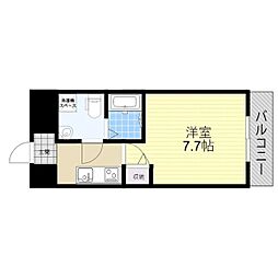 SERENiTE千里丘 1Kの間取図画像