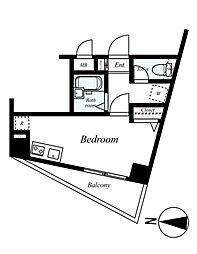 プレール南馬込 ワンルームの間取図画像