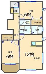 サンパティック・MB 2LDKの間取図画像
