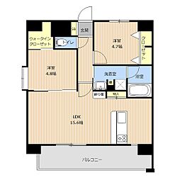 LIBTH-月出 2LDKの間取図画像