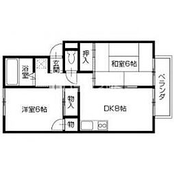 コーポタニグチ 2DKの間取図画像