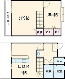 シンシア 2LDKの間取図画像