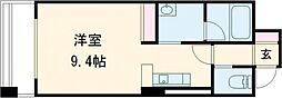 カサヴェルデ八丁堀 ワンルームの間取図画像
