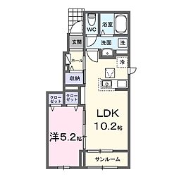 ラ・ヴィスタ京都北山 1LDKの間取図画像