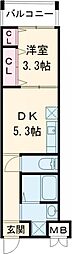 ダイバーシティ大久保中 1DKの間取図画像
