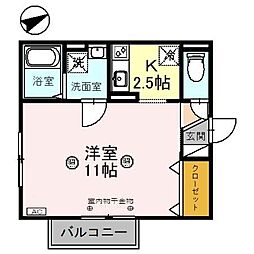 KNKSステラ 1Kの間取図画像