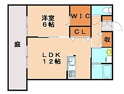 Comfort福大前 1LDKの間取図画像