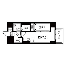 ArtizA南船場 1DKの間取図画像