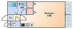 Dolce5 ワンルームの間取図画像