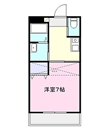 ゆめっくす新町 1Kの間取図画像