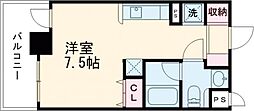 レジディア熊本辛島 ワンルームの間取図画像