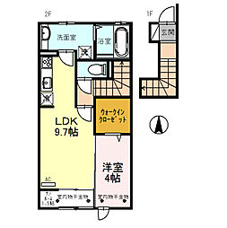 グランドゥネ 1LDKの間取図画像
