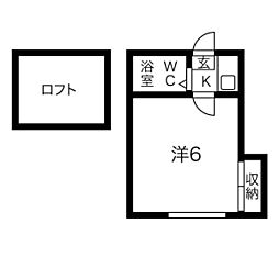 グレース横須賀 1Kの間取図画像