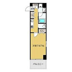 プレジール靱公園 1Kの間取図画像