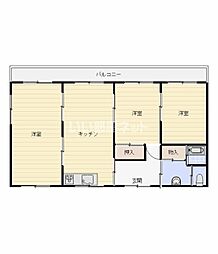 コーポはざま 3LDKの間取図画像