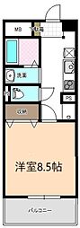 ベイシティ桔梗5 1Kの間取図画像