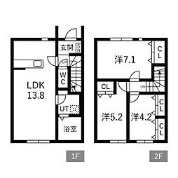 グランルーク 3LDKの間取図画像