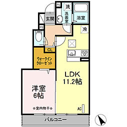 ウェストグランツ1 1LDKの間取図画像