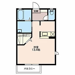 アルティスタ ワンルームの間取図画像