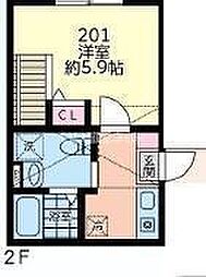 インテグラ真田 1Kの間取図画像