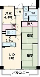 サンマンション南野 3LDKの間取図画像