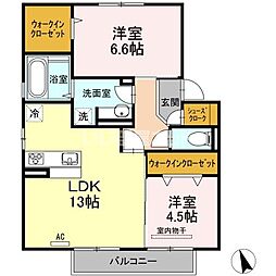 ウィステリア宮永 2LDKの間取図画像