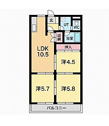 グラン・パレス 3LDKの間取図画像