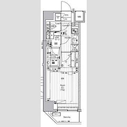 THEPREMIUMCUBEGSHIOMI 1Kの間取図画像