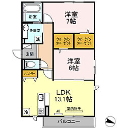 ゾンネンガルテン 2LDKの間取図画像