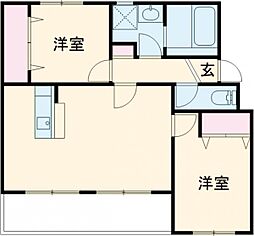 Re-Rooms明野西 2LDKの間取図画像