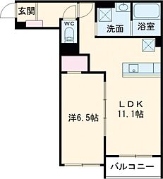 PLUSII 1LDKの間取図画像