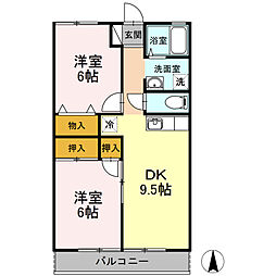 フラッツ・マイ 2DKの間取図画像