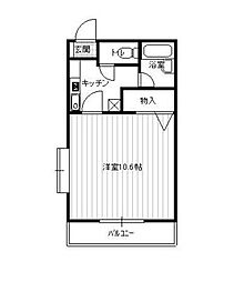 フィリー21B 1Kの間取図画像