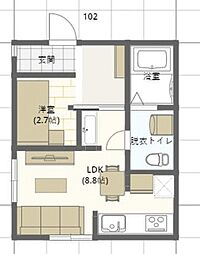 HEYMORIHORIGOME ワンルームの間取図画像