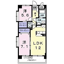 スタイルステイ 2LDKの間取図画像