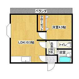 ノエル 1LDKの間取図画像