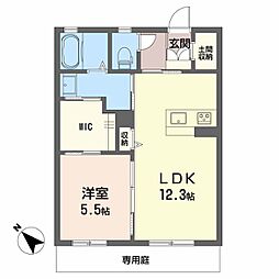 ライブ庚午北G 1LDKの間取図画像