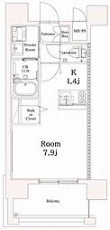 エンクレスト香椎駅前 1Kの間取図画像