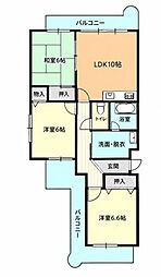 SKパレス光南 3LDKの間取図画像