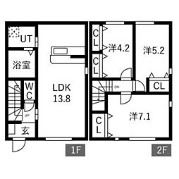 D棟(ミセラ・カム) 3LDKの間取図画像