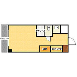 ニッシンセントラルレジデンス ワンルームの間取図画像