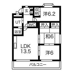サンステージ 3LDKの間取図画像